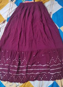 Beautiful Purple Ethnic Skirt