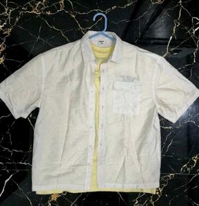 Lightweight Button-Up Shirt with Inner Tee