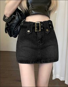 PRICE DROP!!! BLACK DENIM MINI SKIRT