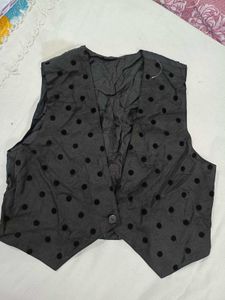 Stylish Polka Dot Vest