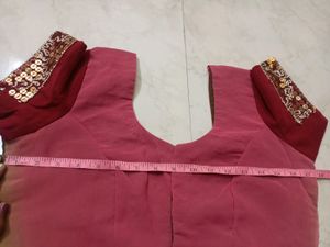 Designer Wedding Saree With Stitched Blouse