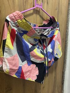 Colorful Abstract Print Shorts