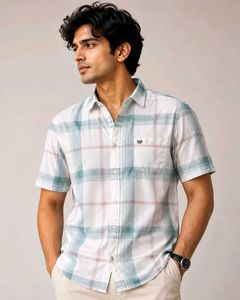 Pastel Check Casual Shirt