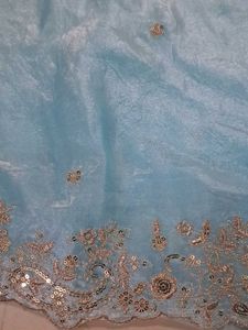 Stunning Blue &amp; Teal Ombre Saree