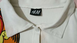 H&amp;M Garfield Graphic Collared Shirt