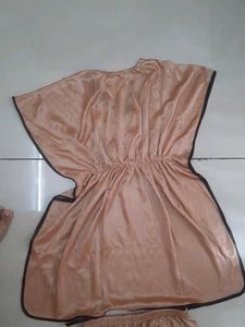 Brown Satin Night Suit  New