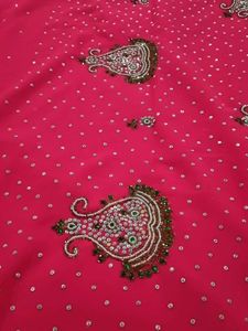 embroidery work saree