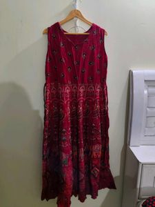Bohemian Maroon Maxi Dress