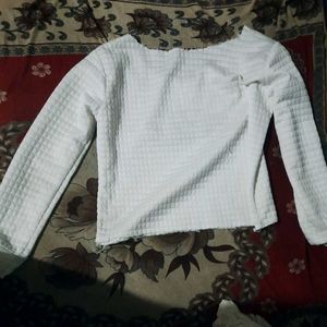 White "Squad" Graphic Sweatshirt
