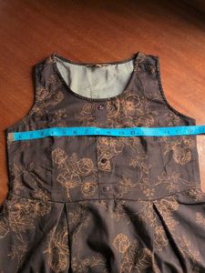 Anouk Floral Print Sleeveless Kurti