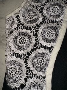 Black Lace Trimmed Mini Dress