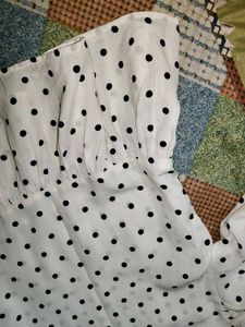 Chic Polka Dot Puff Sleeve Top