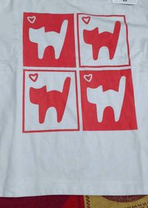 SHEIN White Cat Graphic Tee