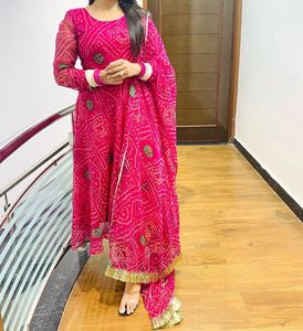 Jaipuri Bandhani Kurta Set