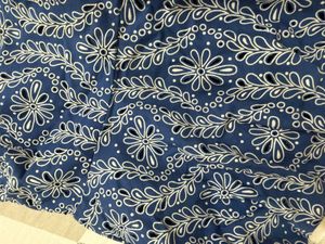Blue Floral Print Peplum Top