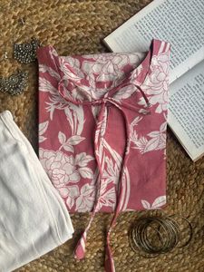 Elegant Pink Floral Kurta
