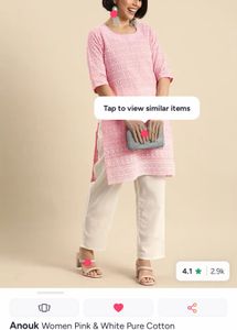 Pretty Pink Chikankari Kurta small size