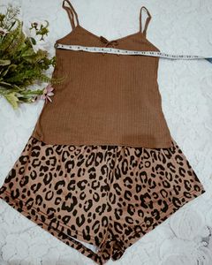 Cute Leopard Print Lounge Set