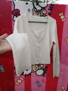 Cardigan Top - Cream