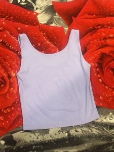 Lavender Ribbed Crop Tank Top