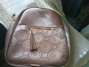 Stylish Brown Faux Leather Handbag