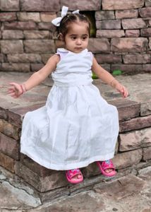 Adorable White Dress for Girls