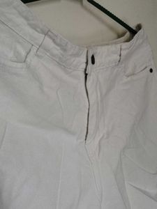 Classic White Denim Shorts