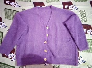Cozy Purple Cardigan