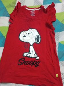 Red Snoopy Graphic T-Shirt