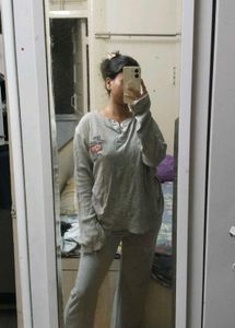 waffle-knit long-sleeve Henley top