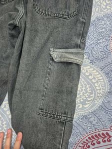 Stylish Grey Cargo Jeans