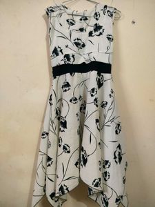Midi Floral Print umbrella cut Dress