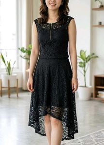 Elegant Black Lace skirt and top 👍