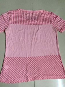 Bossini Pink  T-Shirt Graphic Print