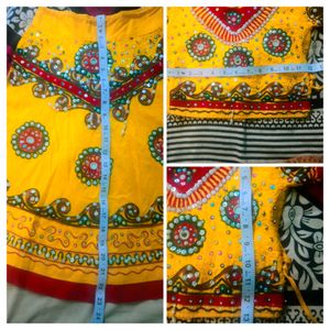 New Gujarati Kutch Embroidery Unworn Kids Lehenga