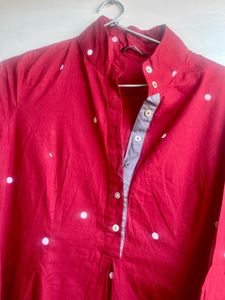 Charming Red Polka Dot Kurta
