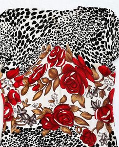 Floral &amp; Leopard Print Top