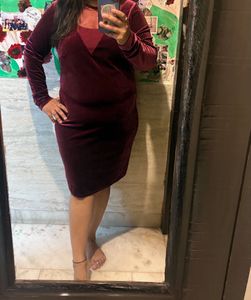 Velvet V-Neck Mini Dress