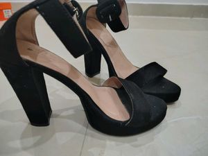 Black Suede Block Heels