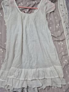 White sheer babydoll dress/top