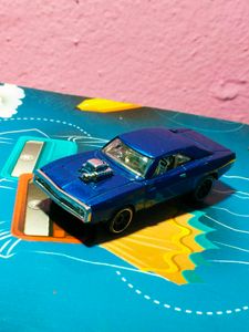 Blue 1:64 Diecast Muscle Car
