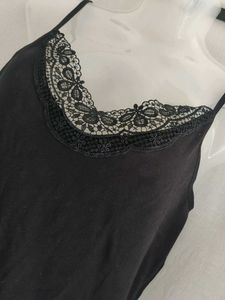 vero moda Black Lace Trim Camisole Top