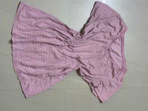 Cute Pink Striped Tunic Top