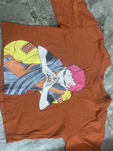 Naruto Gaara Anime Oversized Crop Tshirt