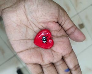 👁️❤️ Y2k Gothic Grunge Heart Eye Amulet Necklace