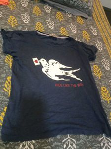 Navy Blue "Ride Like The Wind" T-Shirt