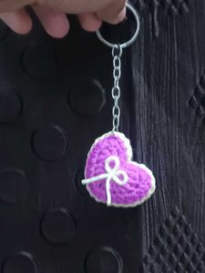 crochet heart keychain ❤️💝