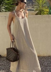 Flowy Linen Maxi Dress