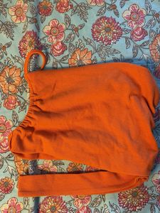 Orange One-Shoulder Top