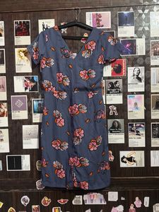 Floral Print V-Neck Dress